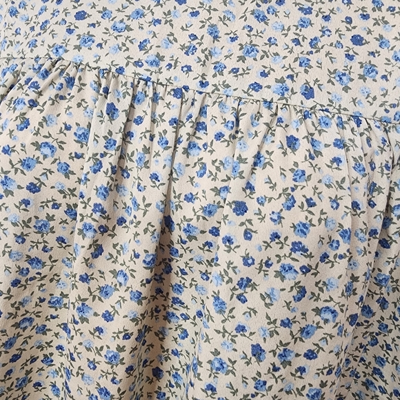 Vintage Style Blue Floral Sleeveless Nightgown 2X - Picture 3 of 8
